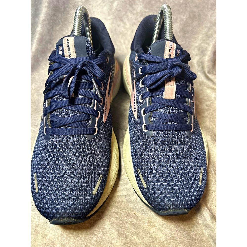 Brooks Adrenaline GTS 22 Women's 8 B Running Shoes Navy Pink GuideRails